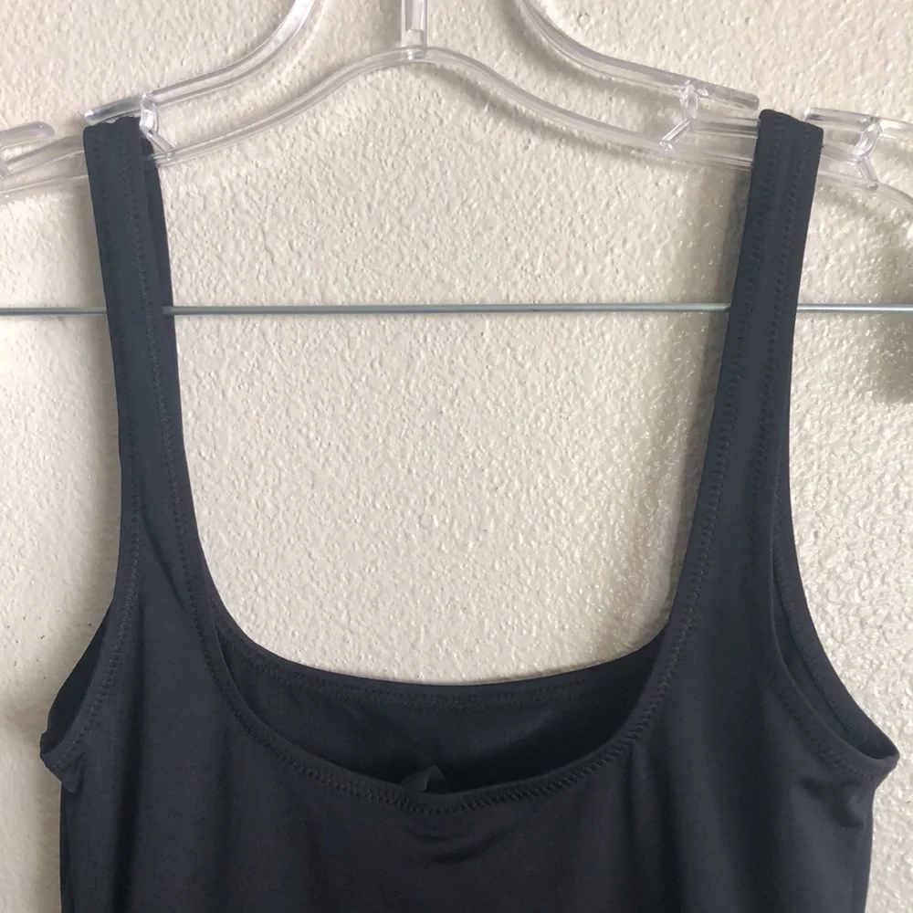 SKIMS Swim Tank Dress in Onyx (Size S)